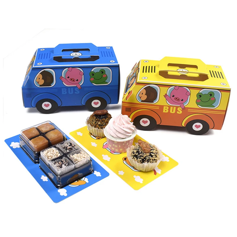 Food Snacks For Kids Party - 6 pièces boîte-cadeau emballage poignée gâteau