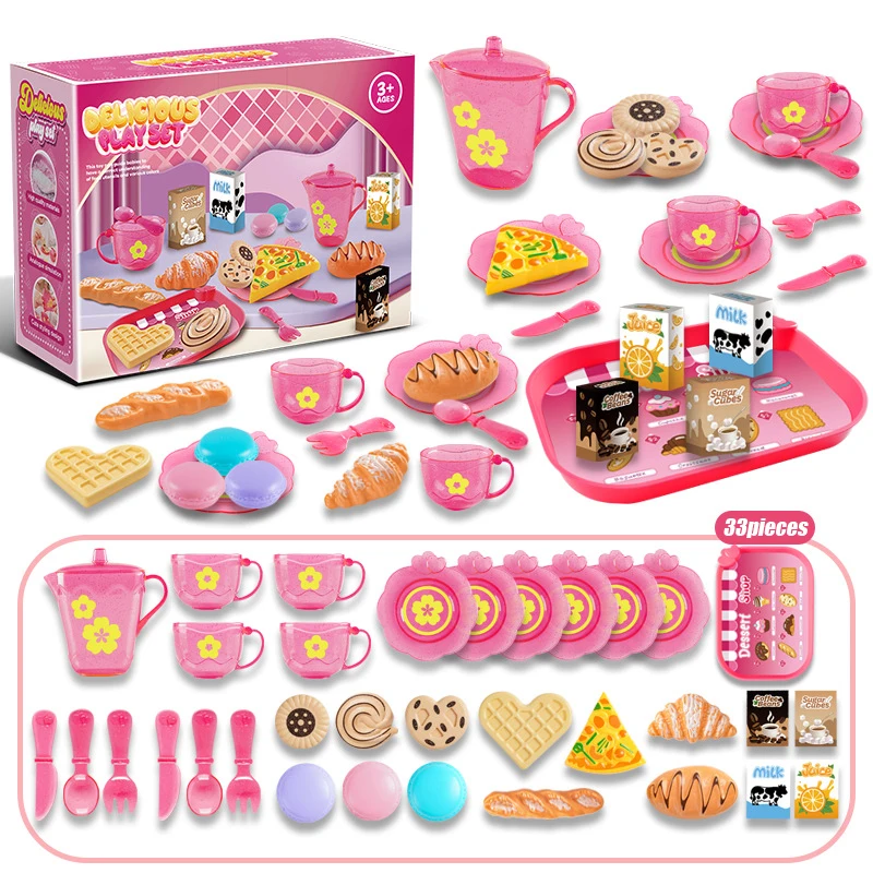Food Snacks For Kids Party - Service à thé jouet pour petites
